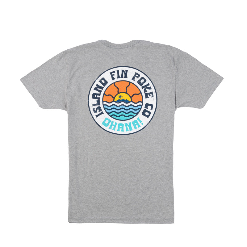 Ohana Sunset Tee - Heather Grey