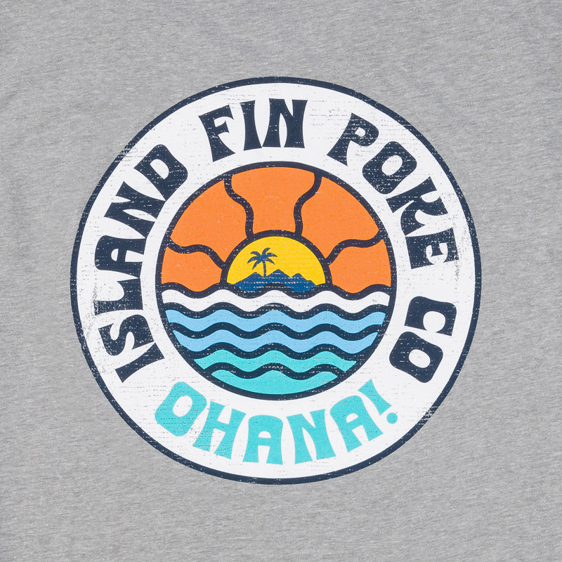 Ohana Sunset Tee - Heather Grey