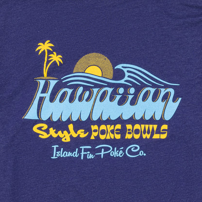 Hawaiian Wave Tee - Storm Blue